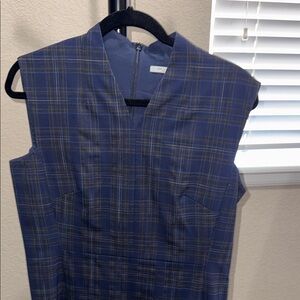MM Lafleur Blue Plaid Dress